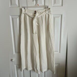 Naif Montreal super wide leg high waisted culottes / linen blend